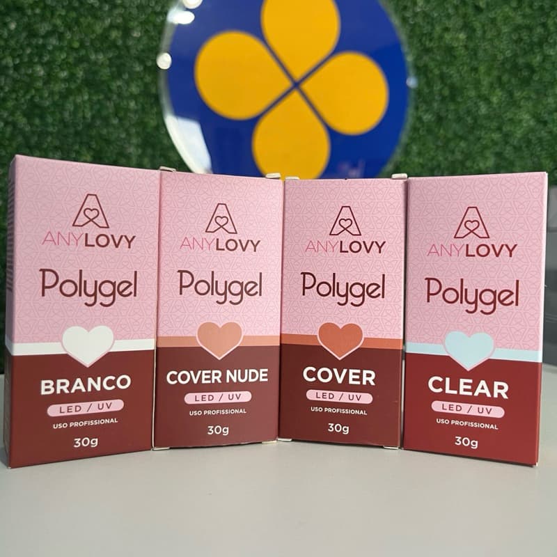 Polygel AnyLovy – 4 Cores 30 g – Praticidade e Acabamento Profissional