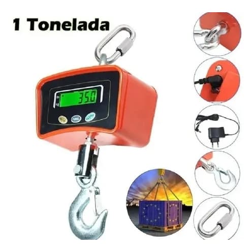 Balança Digital Suspensa 500/ 1000kg Tonelada Big Bag Gancho