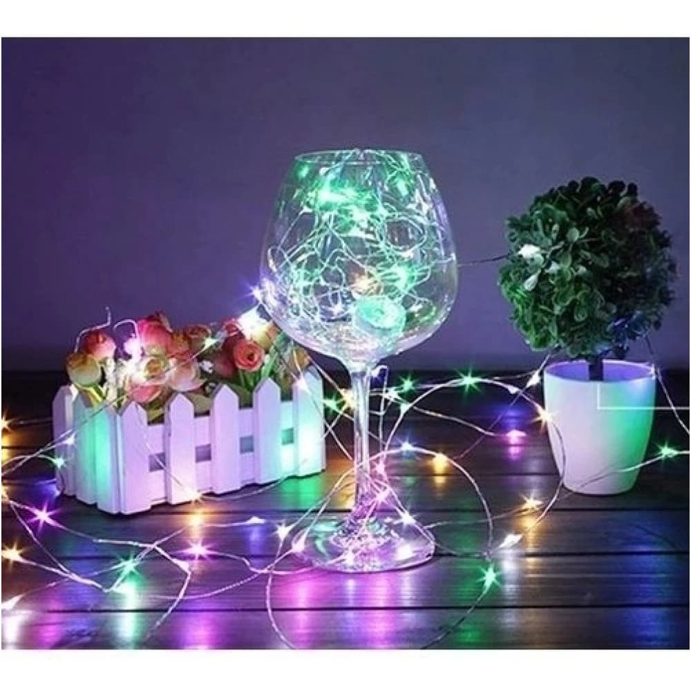 Fio Fada Led Decoração Cordão Luz Buquê Brilho Luz Festa Luminaria Pisca Natal Jogo Aniversário