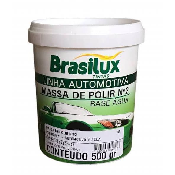 Massa de Polir N2 Base Água Alta Performance Brasilux 500g