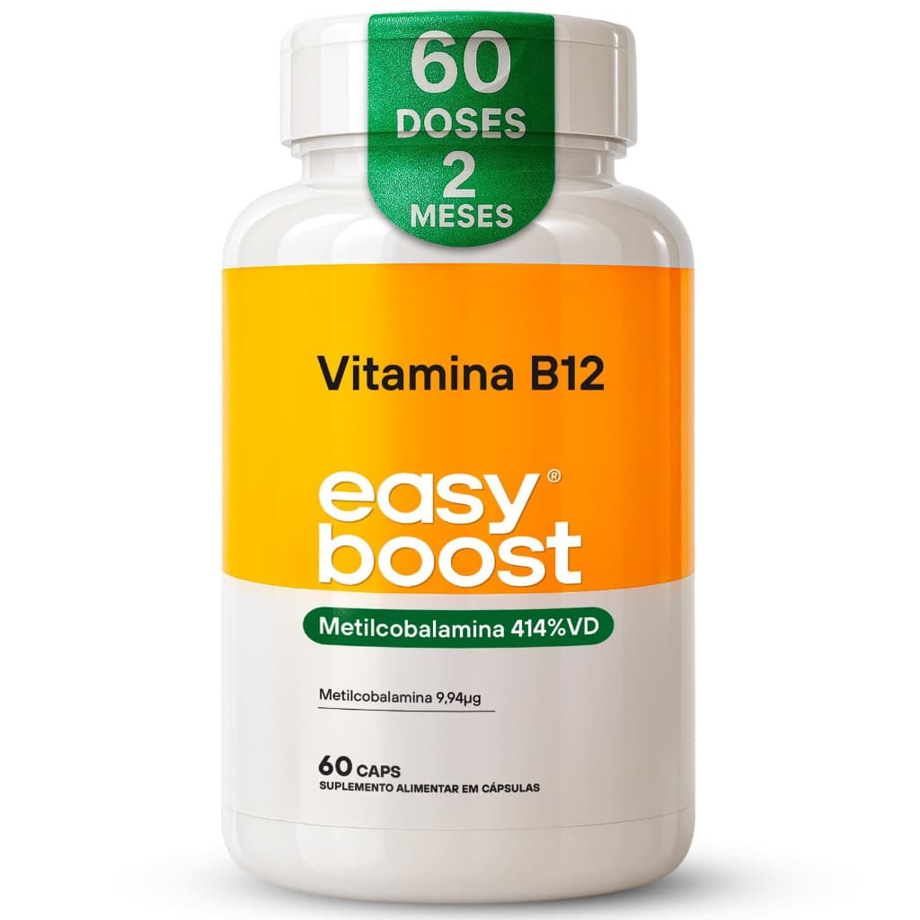 Vitamina B12 Metilcobalamina 414% IDR Easy Boost 60 Cápsulas