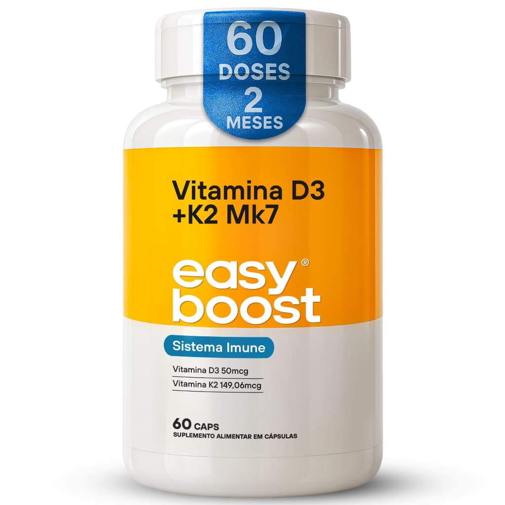 Vitamina D3 + K2 Mk7 Easy Boost D3 2000ui K2 149mcg 60 Caps