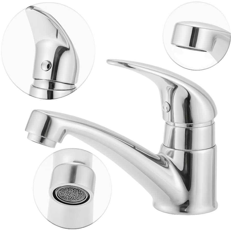 Torneira Para Lavatório Pia De Banheiro Lavabo Mono Up Cromada 1/4 de Volta ABS