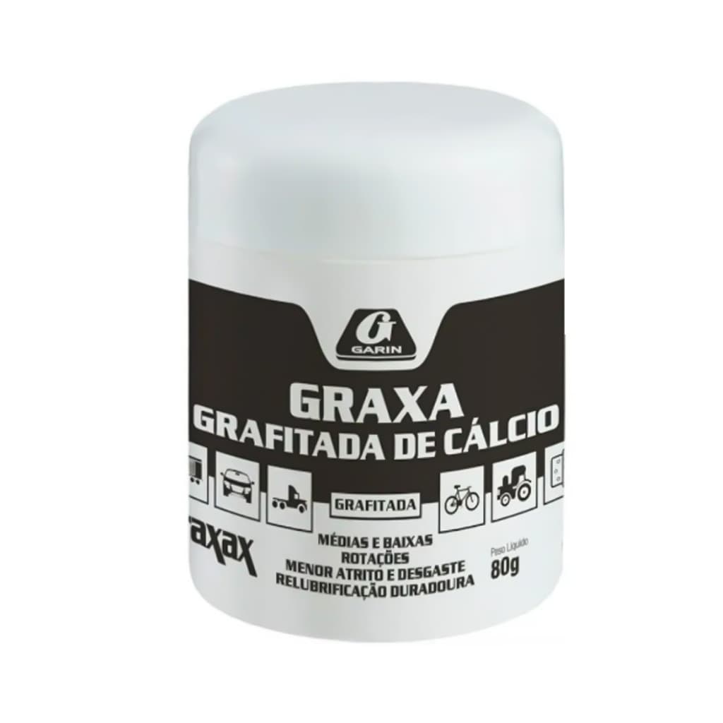 Graxa Grafitada Profissional Lubrificação Portão De Aço Porta Bicicleta Tratores De Cálcio 80g