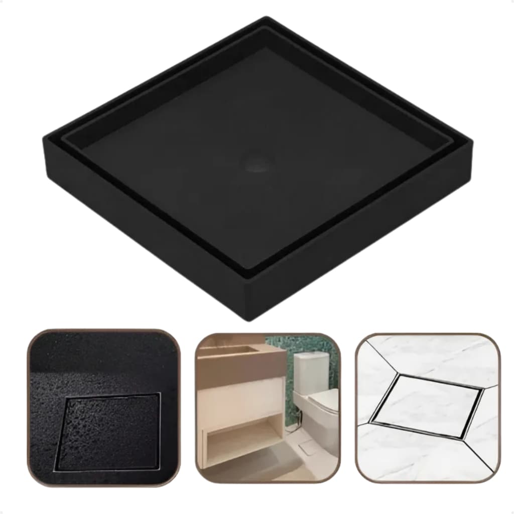 Ralo Oculto Invisivel Quadrado 10x10 Linear Banheiro Piscina