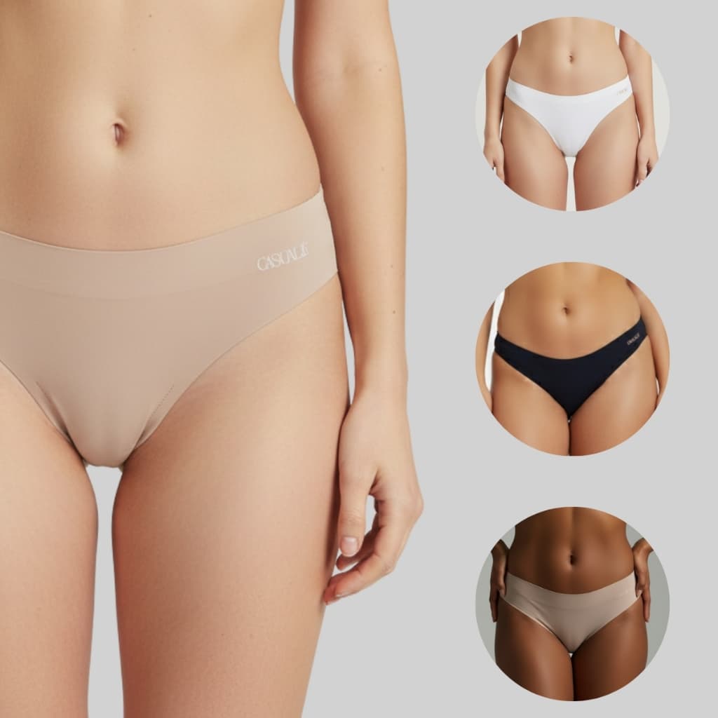 Calcinha Feminina Sem Fio Asa-delta Fio Duplo Leve Confortável