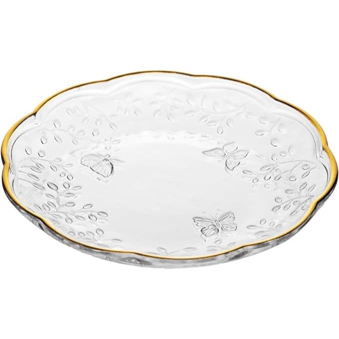 LYOR - Prato Raso de Cristal Ecológico New Butterfly com Fio de Ouro 26cm
