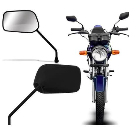 Par Retrovisor Moto Fan 125 Titan 125 91 a 2008 Titan 150 04 a 13 Preto