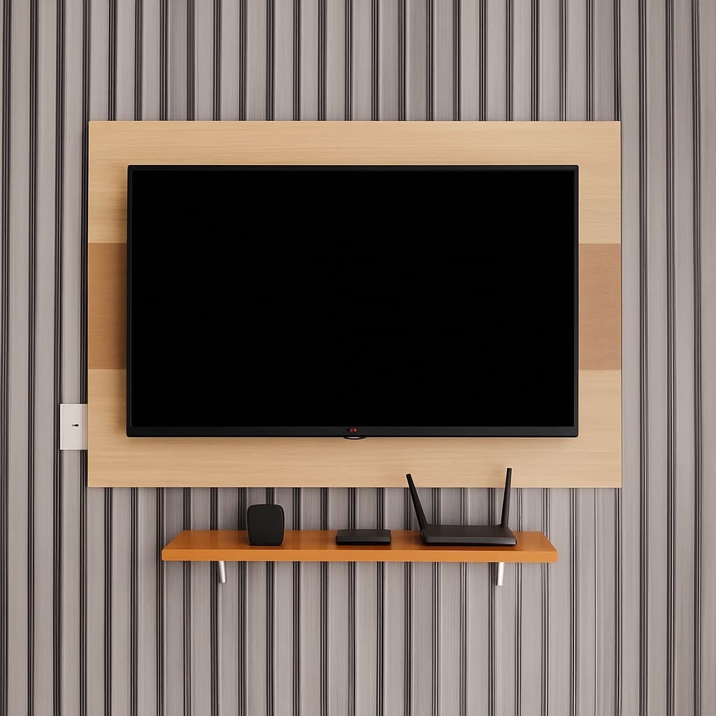 SUPORTE PRATELEIRA SALA TV/ LAVANDERIA/QUARTO + MÃO FRANCESA EM METAL BRANCA PRONTO PARA INSTALAÇÃO