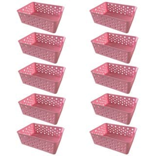 10 Cestos Organizadores Multiuso Médio Empilhável 19x14x6,5