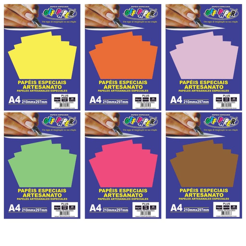 Papel Especial Color Plus 180g A4 Off paper