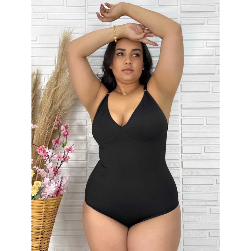 Body Modelador Plus Size Feminino Bory Suplex Alta Sustentação e Conforto