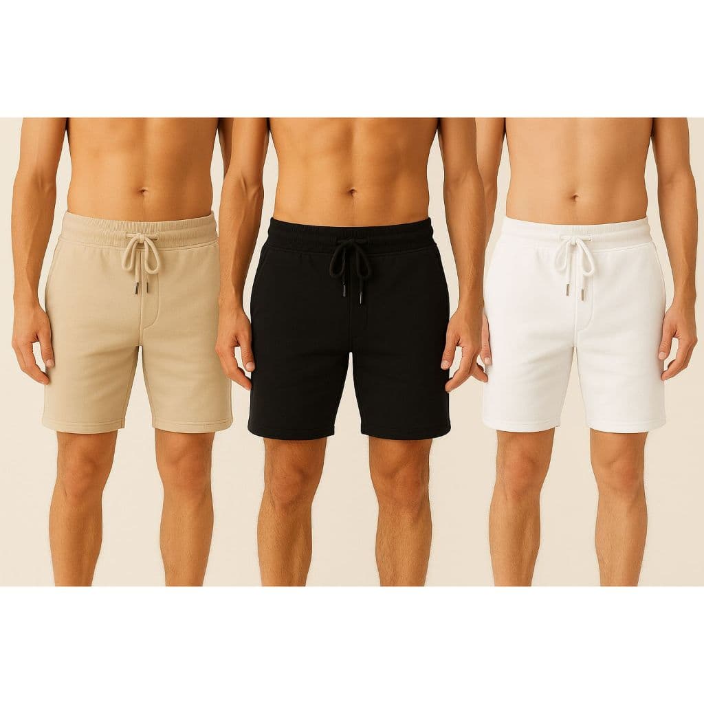 Kit 3 Short Moletinho Bermuda Masculino Lançamento Várias Cores Estiloso
