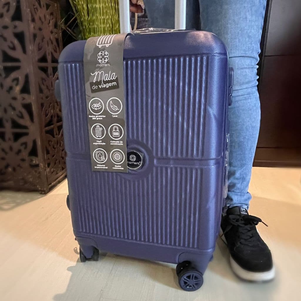Mala VIAGEM 10kg bordo rodas dupla 360º removível cadeado combinação 3 digitos leve