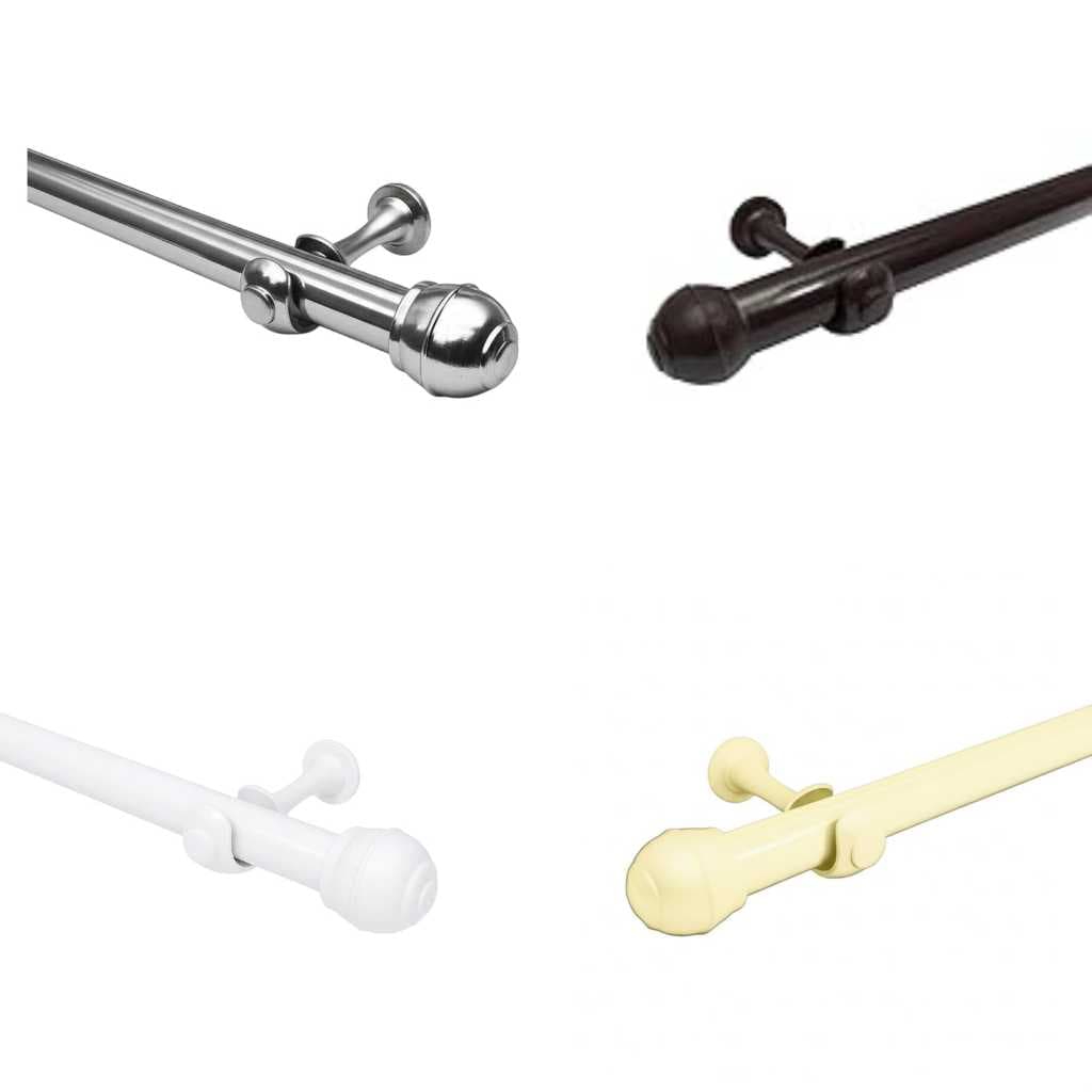 Kit Varão Cortina 1.50 mts Quarto, Sala e Cozinha 19mm