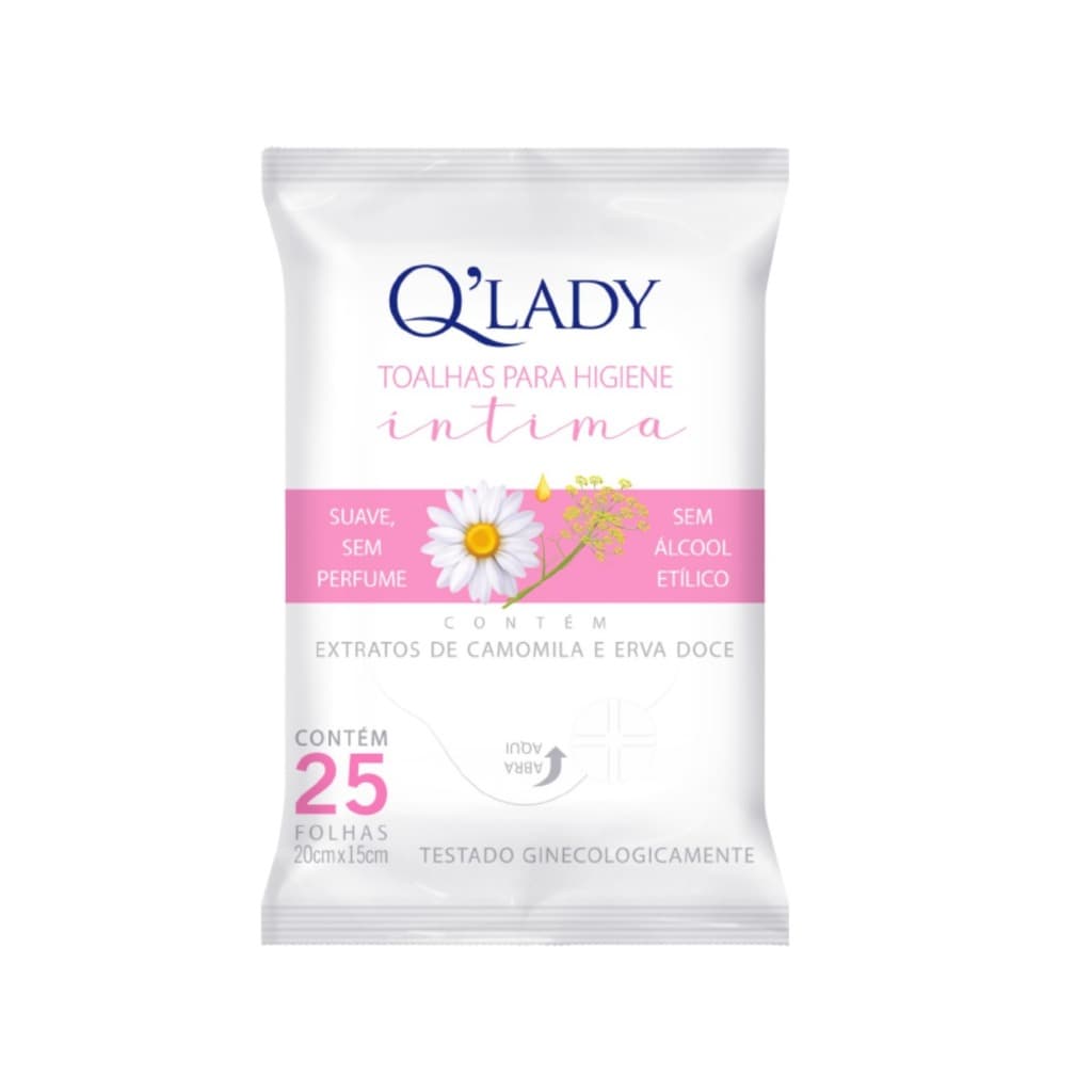 Toalha Intima Q'Lady 25 Folhas
