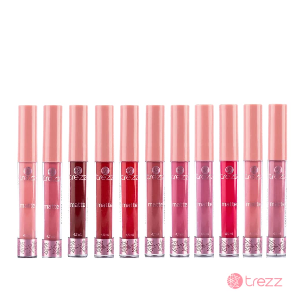 Batom Liquido Matte Trezz Cor Vibrante e Intensa Fórmula Hidratante - Escolha os seu
