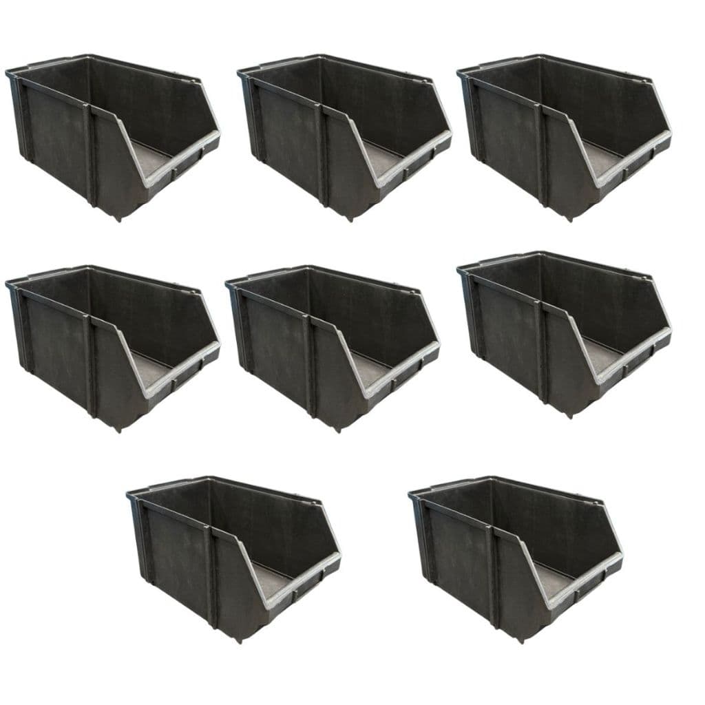 Kit Com 8 Gaveteiros de Plástico Bin Nº 7 Empilhável Organizador Prateleira Multiuso Ferramentas