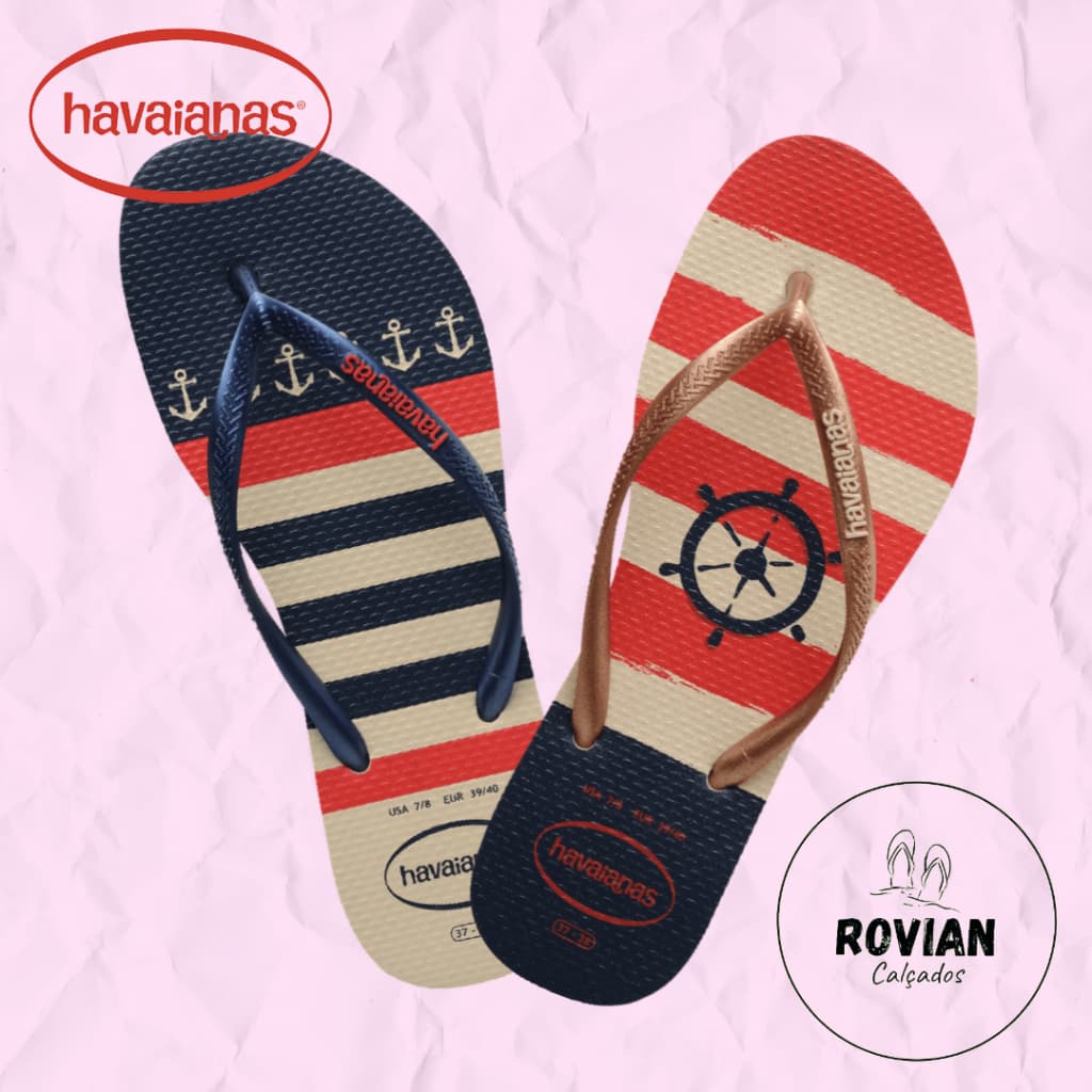 Chinelo Sandália Havaianas Slim Nautical ( Original )