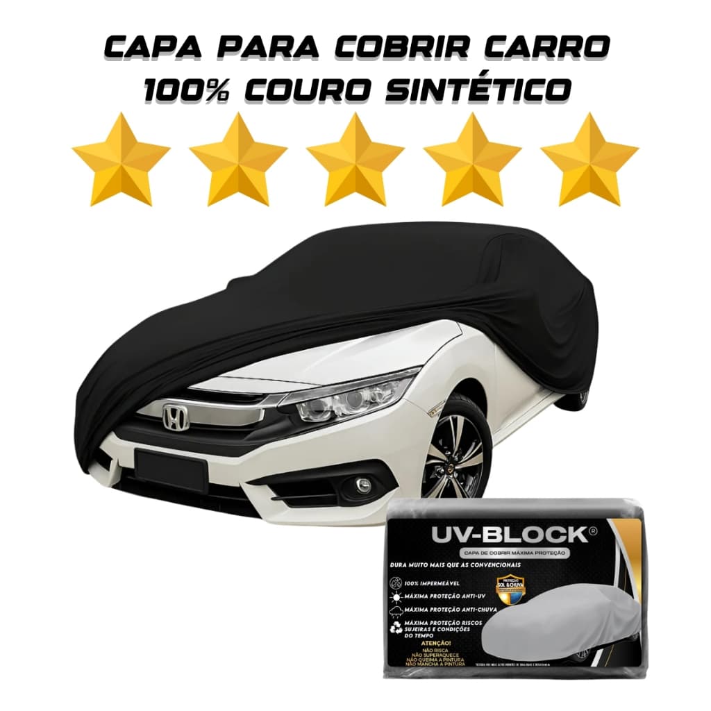 Capa Cobrir Carro Impermeável Couro Napa Ecológico