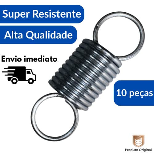 Kit 10 Molas Zincadas para Esticar Fio de Cerca Elétrica – Resistência Superior