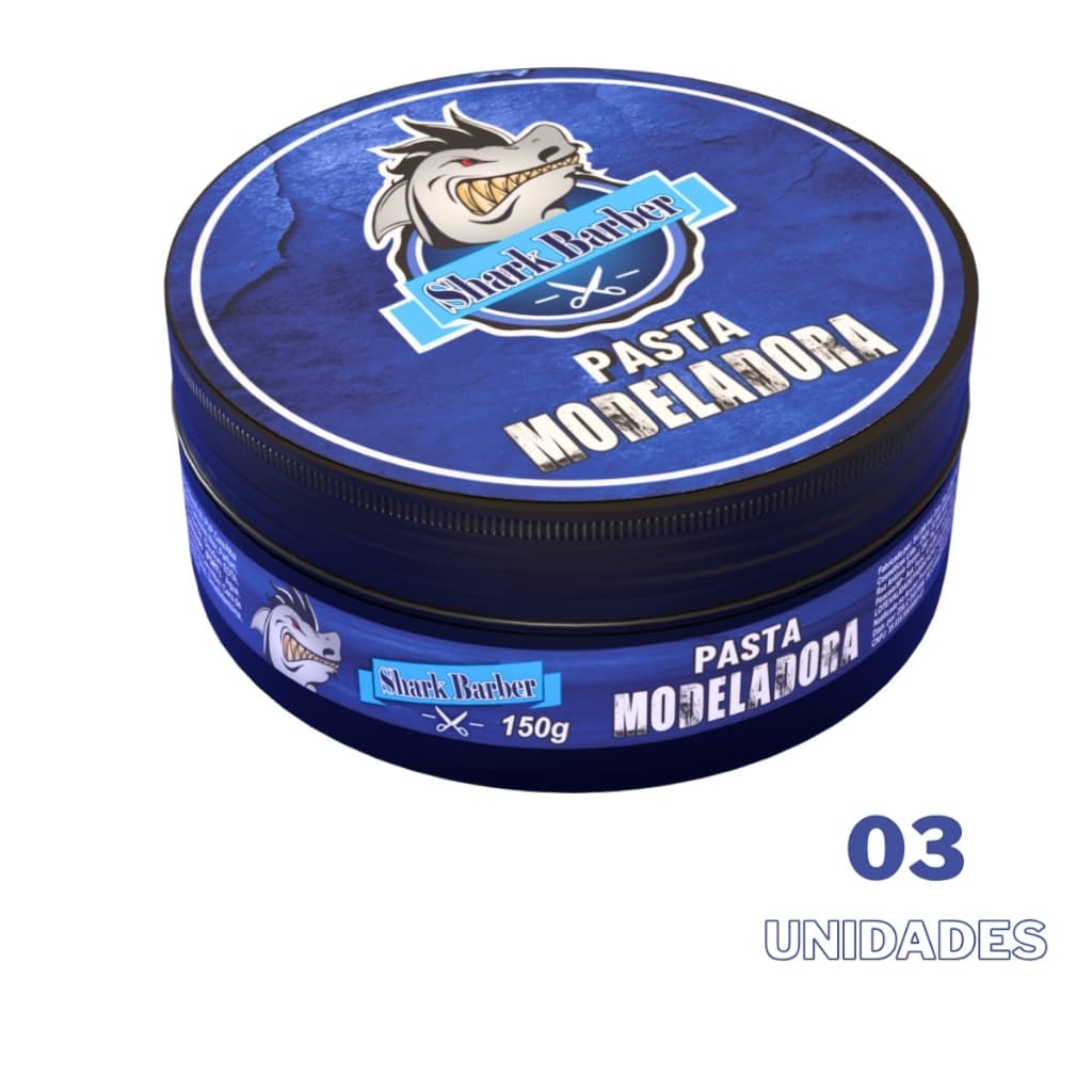 KIT C/3 UN PASTA MODELADORA SHARK BARBER 150g