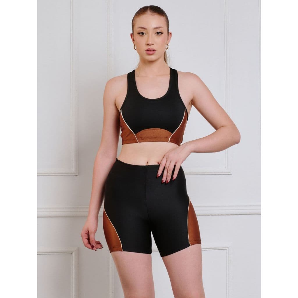 Conjunto Fitness Academia  (Bermuda + Top S/Bojo) 11216/11218