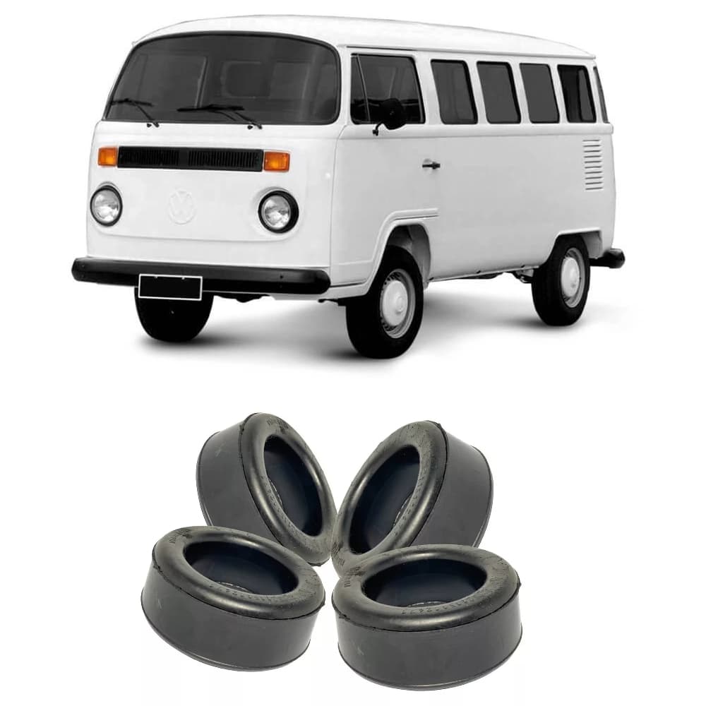 Kit 4 Borracha Bucha Facão Suspensão Kombi 89 90 91 92 93 94 em diante