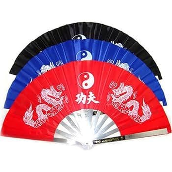 Leque Grande Kung Fu Tai Chi Apresentação Dança Faz Brarulho Estampado