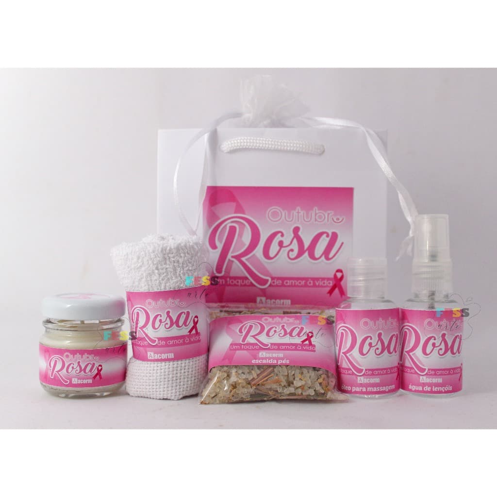 15/10 kit Lembrancinha Outubro Rosa Setembro Amarelo spa em casa autocuidado afetiva motivacional