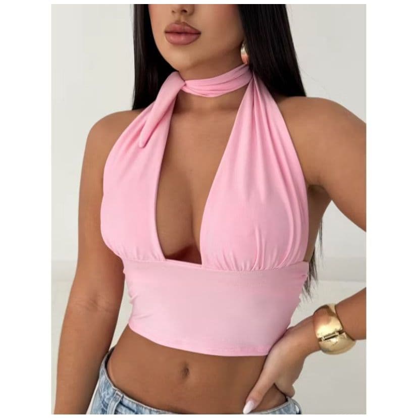 Cropped Multiformas Feminino Top Várias Formas amarração Cropped Tendência Verão  Top ajustável Mada Feminina Casual