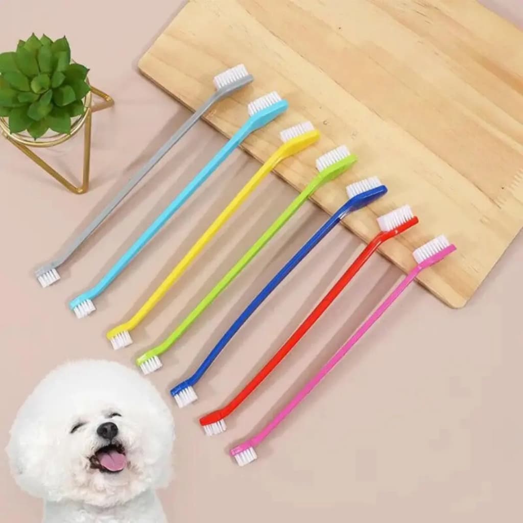 ESCOVA DE DENTE PARA CÃES E GATOS DUPLA DUO
