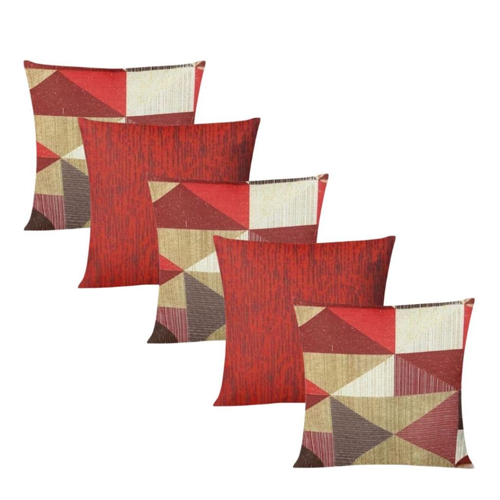 Kit Com 5 Almofadas Cheias Para Sala e Quarto Com Zíper Invisivel 48x48cm
