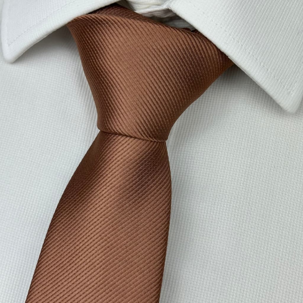 Gravata Mocha Mousse Marrom Masculina Slim e Semi Slim Para Padrinhos de Casamento
