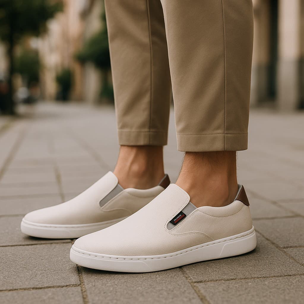 Sapatênis Masculino Slip on Calce Fácil Confortável e Estiloso