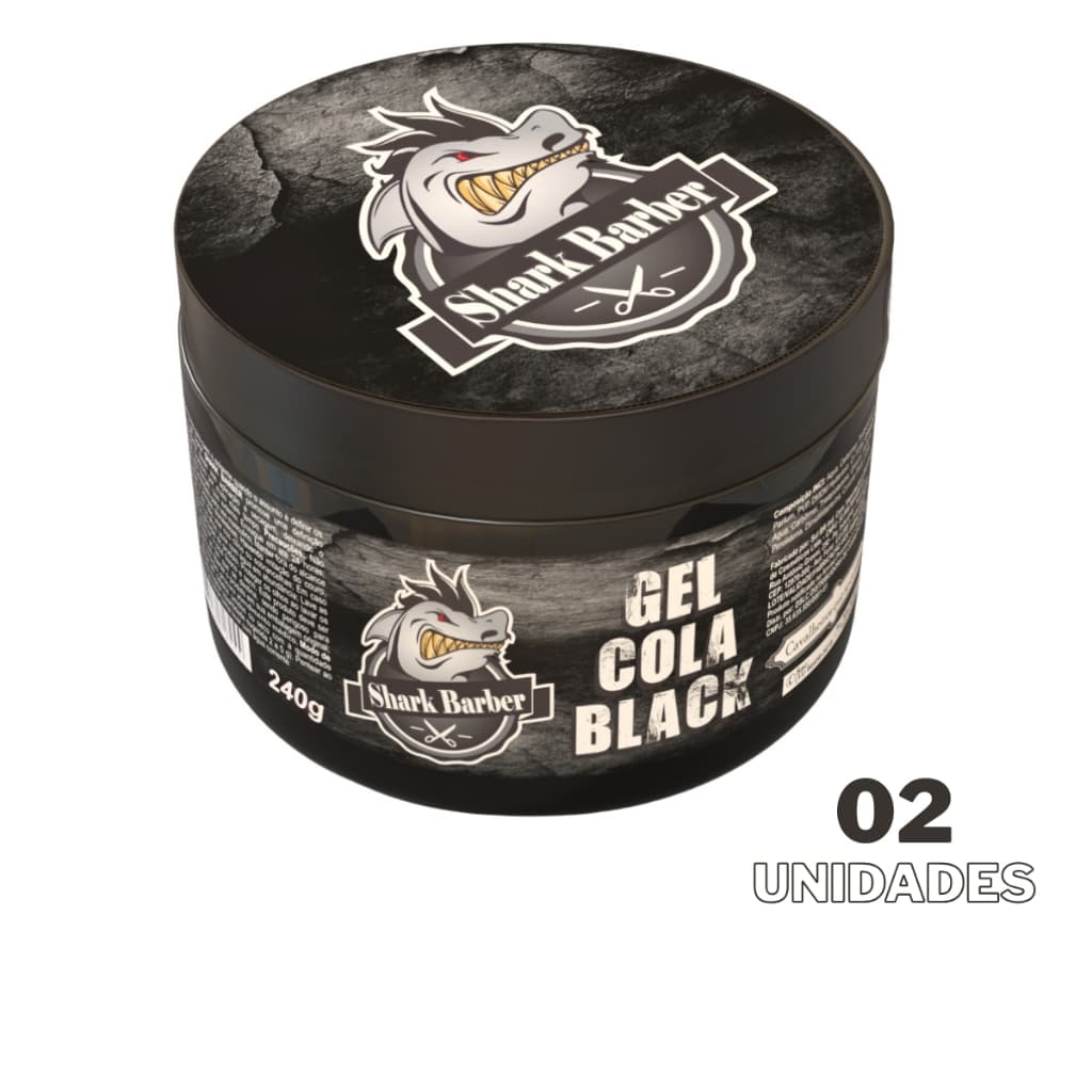 KIT C/2 UN GEL COLA BLACK SHARK BARBER 240G