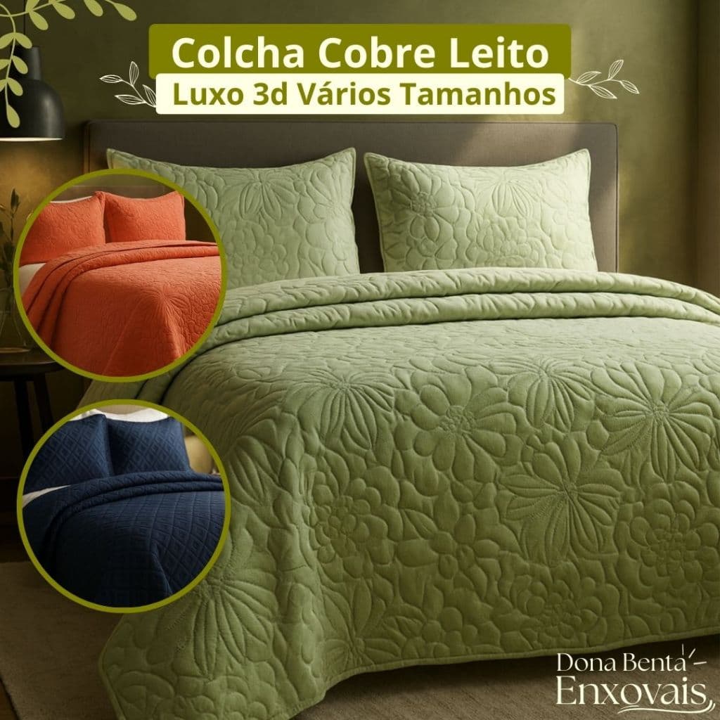 Kit Colcha Madri Estampa 3D Matelassê Tamanho Solteiro