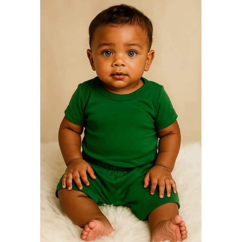 conjunto bebê  baby liso malha algodao verão