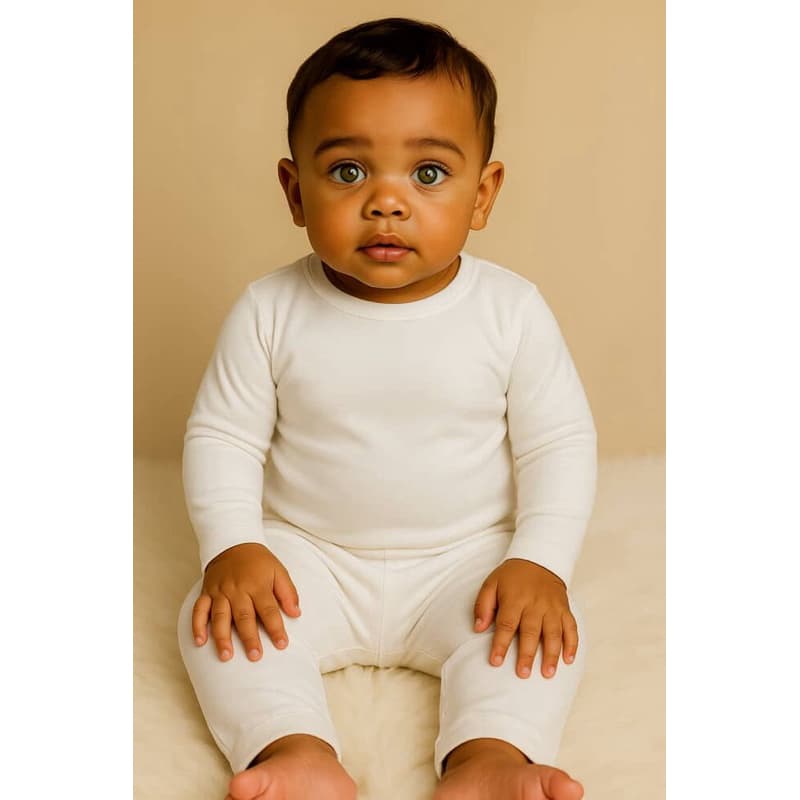 conjunto bebê baby  liso bordado manga longa