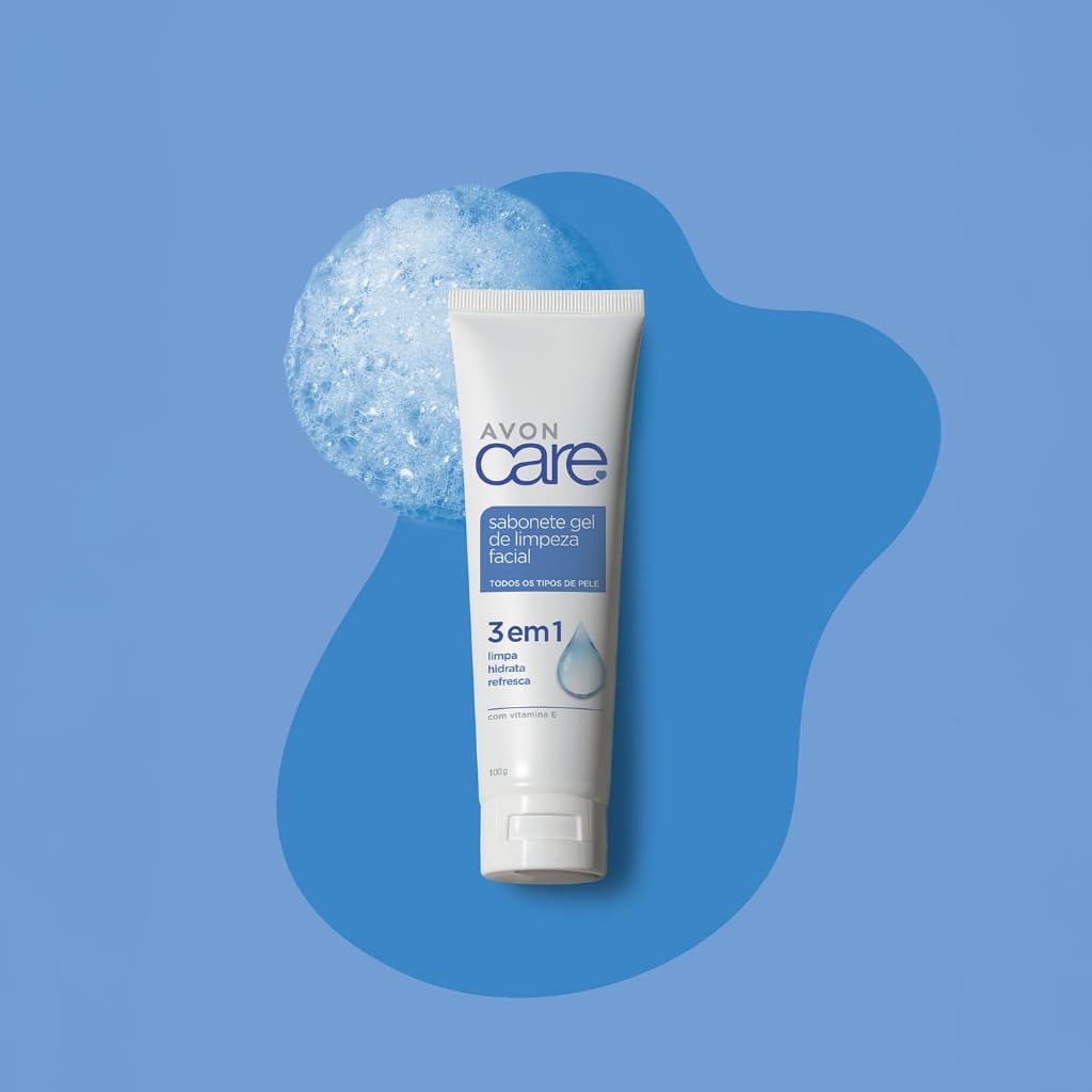 Sabonete Liquido Facial em Gel Avon Care Gel de Limpeza Facial 3 em 1