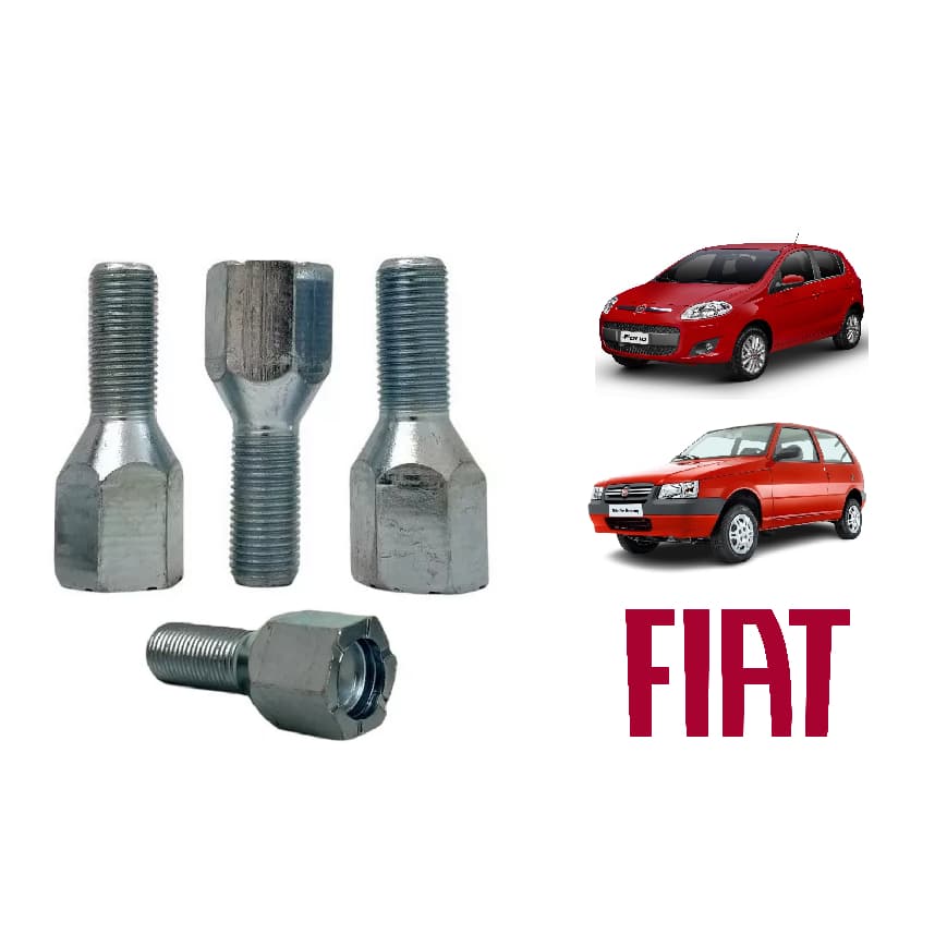 4 Parafusos De Roda Fiat Castelinho Original Palio, Uno