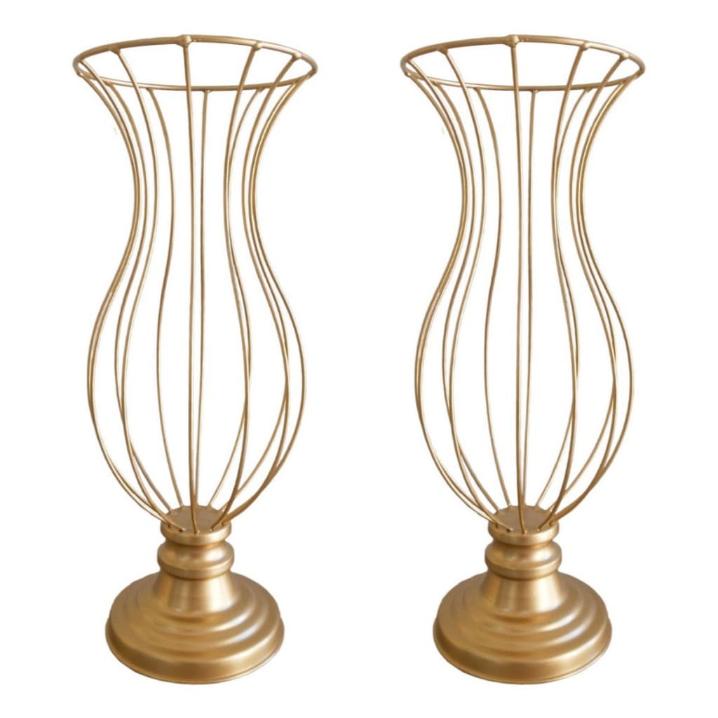 2 Vasos Armação Para Pedrarias Festa Decoração 45cm