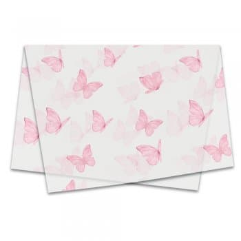 Poli Sujinho Estampa Butterfly para Decoração 49,0x69,0cm, Xingó - 10/20/50 folhas.