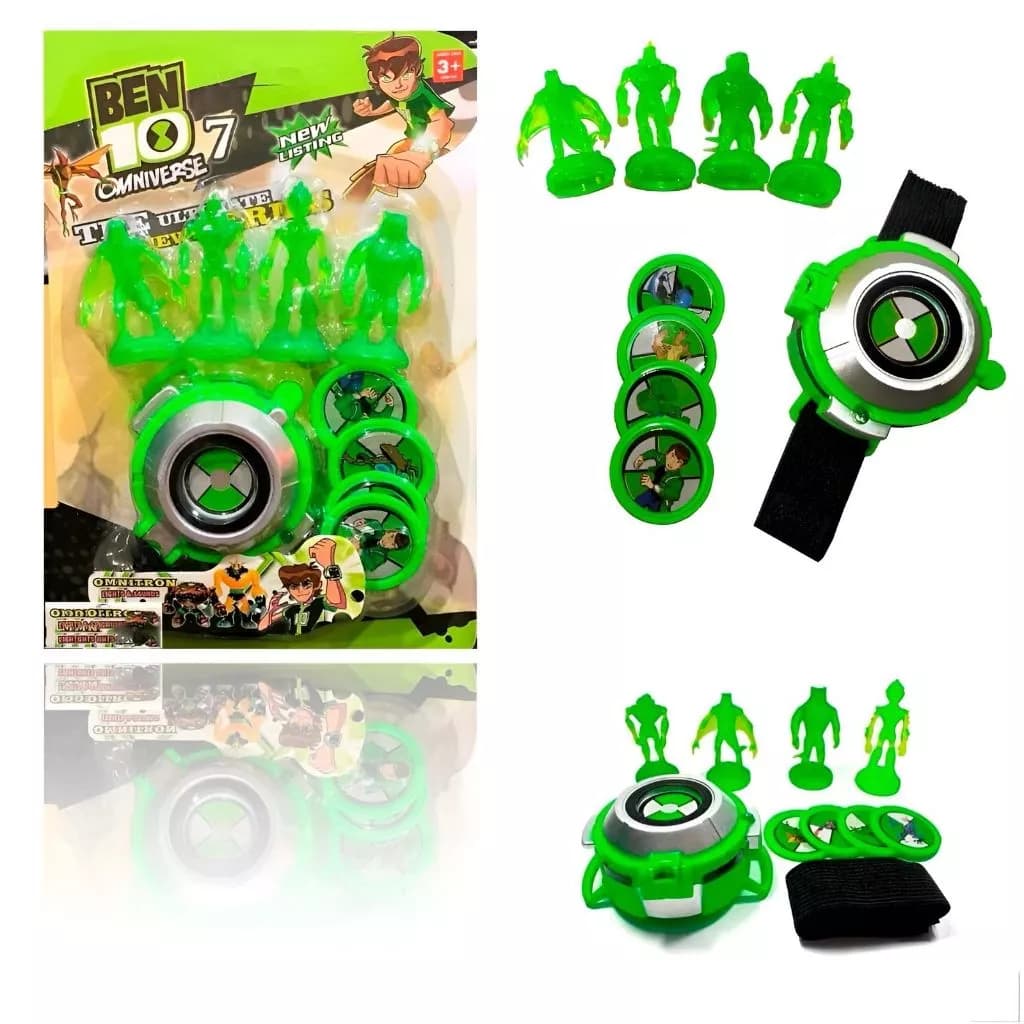 Omnitrix Ben 10 Alien Force com Figuras de Ação e Discos Lançador de Transformação Brinquedo