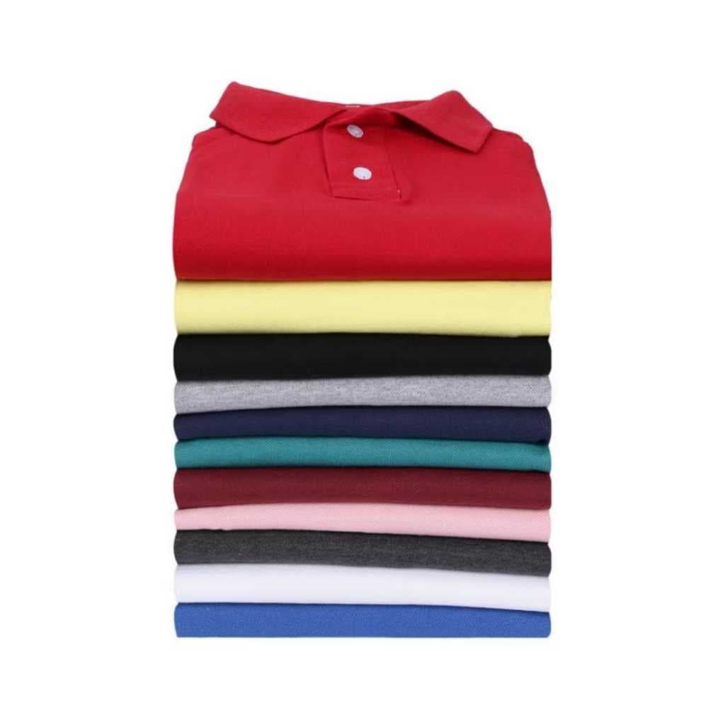 KIT 10 peças polo masculina premium piquet poliester otima qualidade CORES VARIADAS