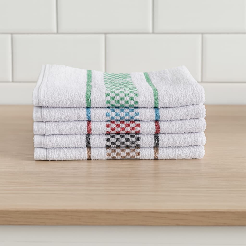 Panos De Cozinha Copa Kit Xadrez Premium 5 Peças Seca Louças