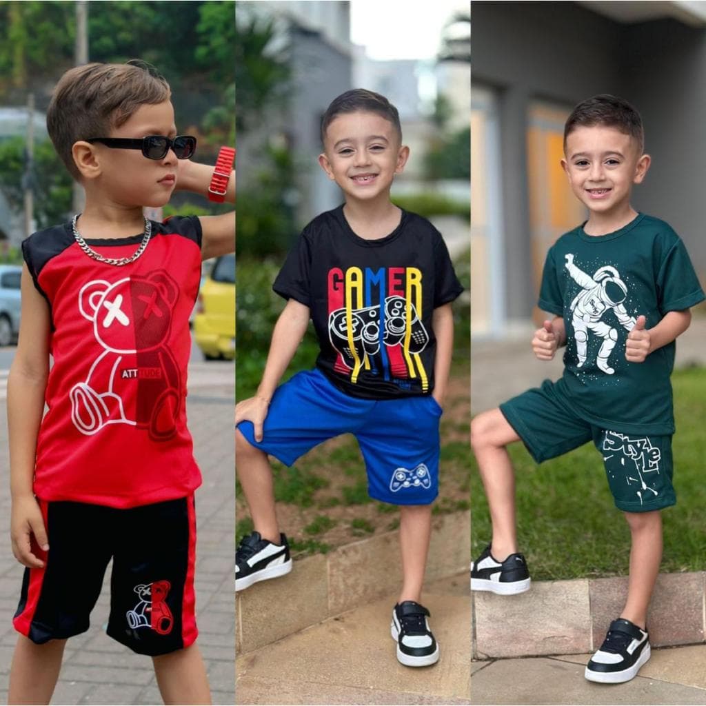 Conjunto Infantil Menino Kit 6 Peças Roupa infantil Menino Promoção