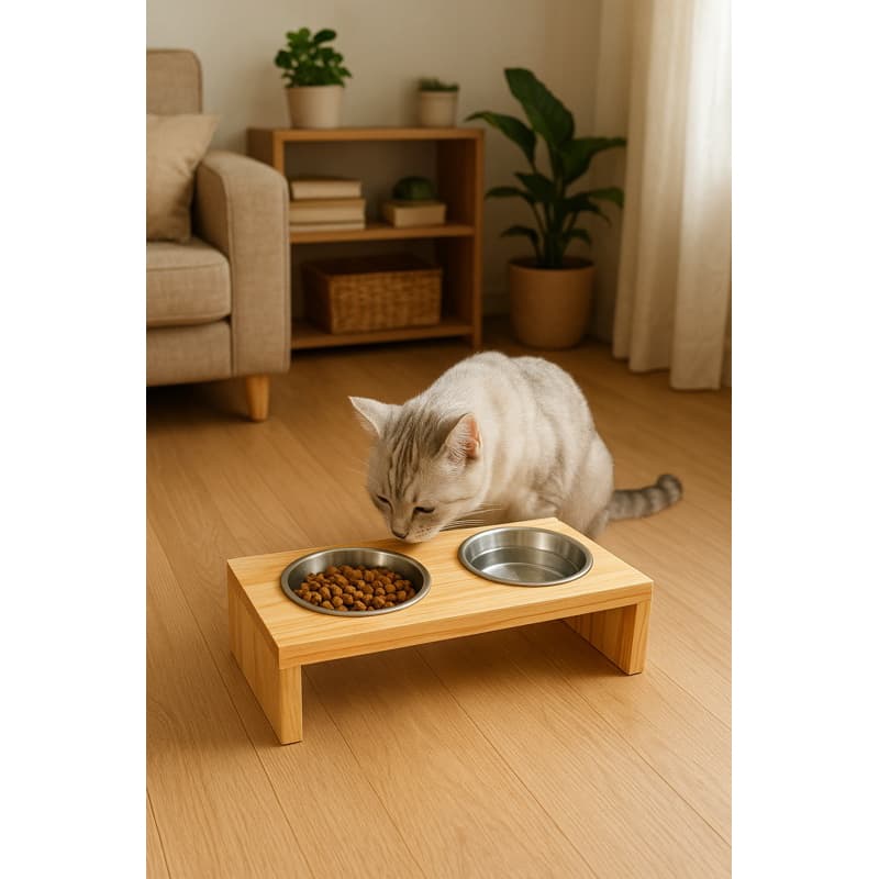 Comedouro Elevado Pet Gatos e Cachorros Pequeno Porte