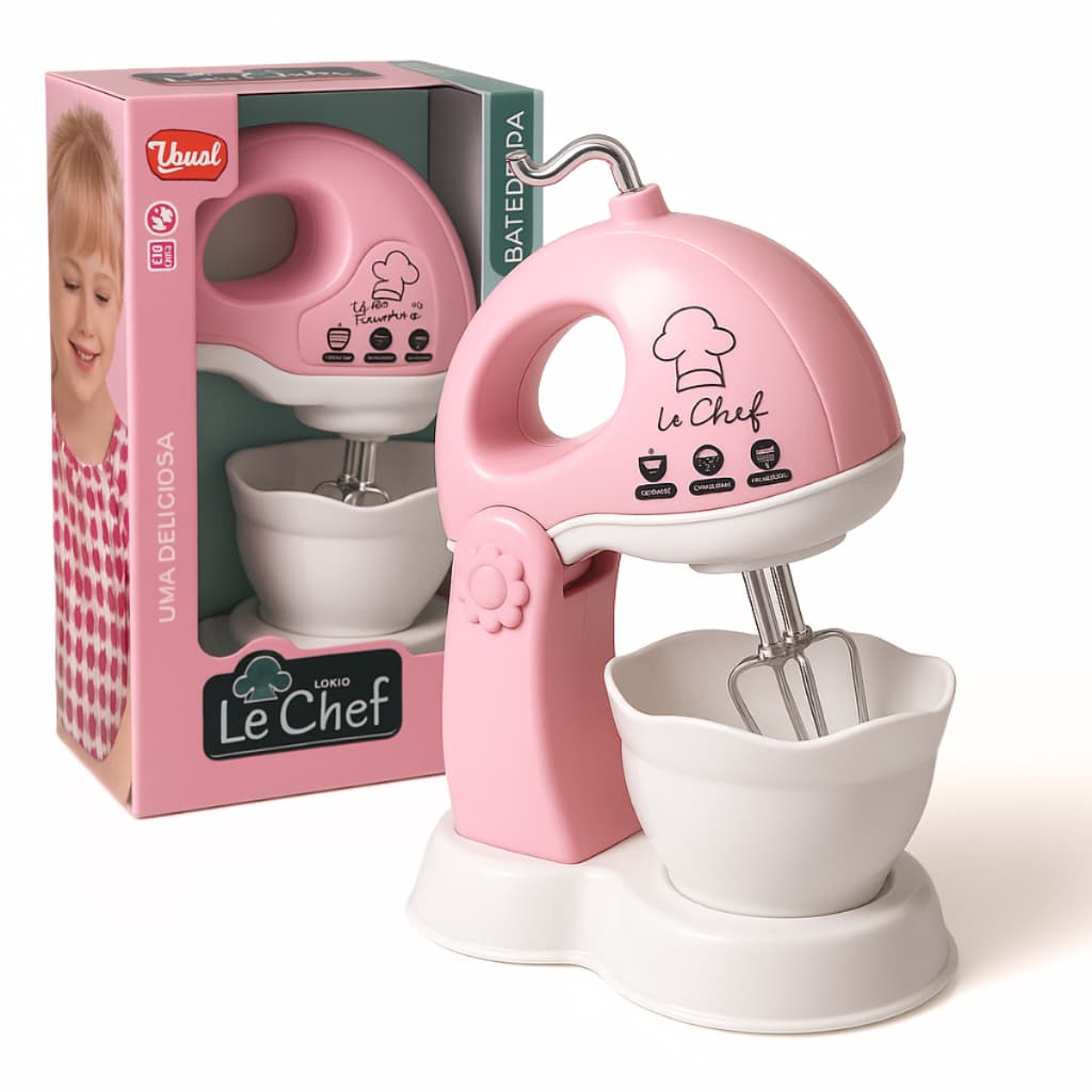 Batedeira De Brinquedo Cozinha Infantil Gira Manivela Menina