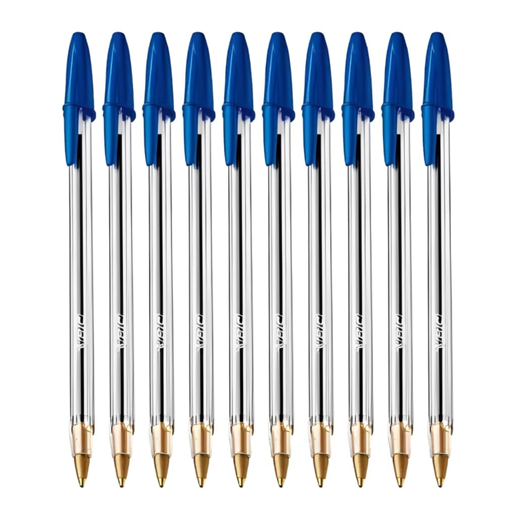 Kit 10 Canetas Esferográfica Cristal 1.0 Ponta Média Bic